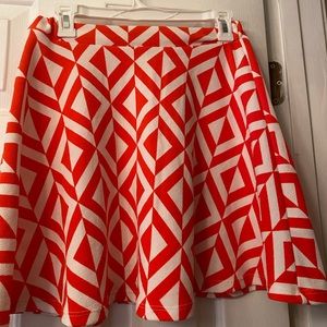 Orange and white skirt